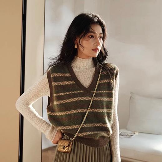 【D*r同款】SUSX 真丝羊毛蕾丝打底衫C12TJ-99974（3-7天发货） 商品图2