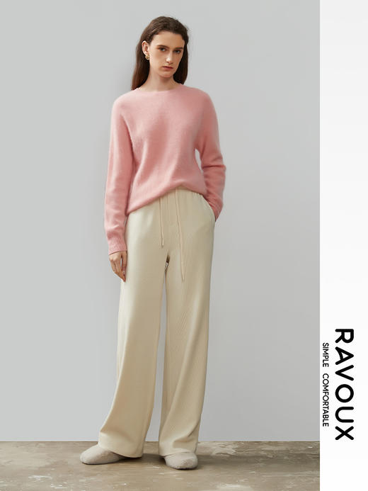 264169907竖纹抽绳直筒裤 商品图4