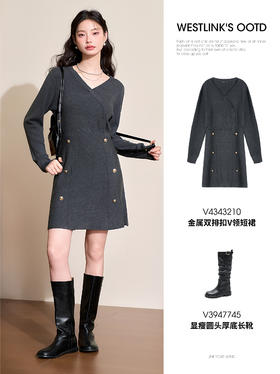 今日分享：高级灰连衣裙，显瘦又显高