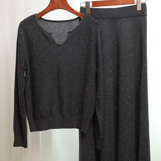 【Ma*a同款】SUSX 美利奴羊毛混纺桑蚕丝 亮钻针织上衣C12TJ-99936S（3-7天发货） 商品图4