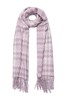 AVA 紫色格纹流苏围巾 8078 商品缩略图1