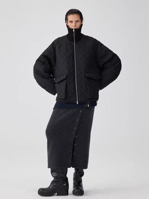 Simple Project/Y24264/罗纹领编织感绗缝棉服 商品图0