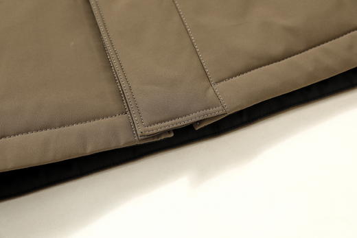 半身缘男装 冬季门襟下摆撞色防风保暖中长款连帽羽绒服2359 商品图10