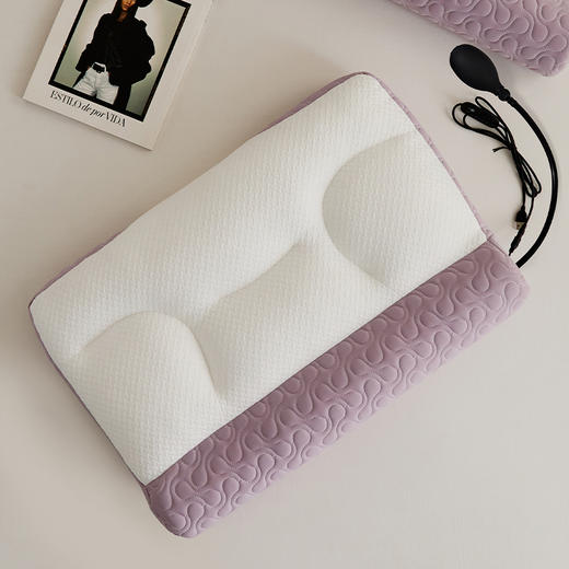 恒源祥Fazeya彩羊暖护颈枕牵引热敷款（雾紫）（数量1个，规格：60*40*11cm/9±1cm）【分仓直发，72小时发货，周末节假日不发货】 商品图0