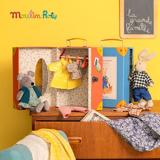 Moulin Roty 巴黎女孩布兰奇小姐 换装玩偶 手提箱 适合2岁+ 精致便携 巴黎女孩系列 法国品牌-642564 商品图2