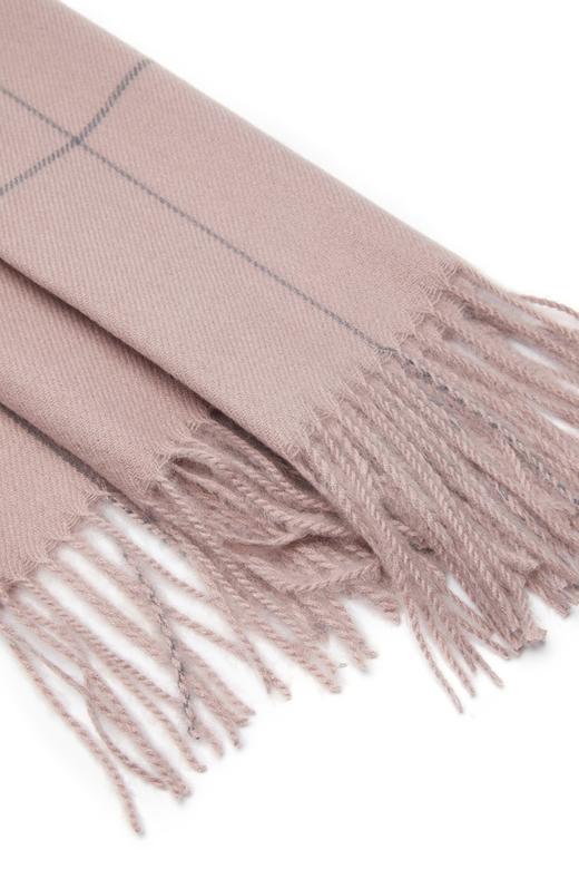 AVA 拼色格纹流苏围巾 7984 商品图3