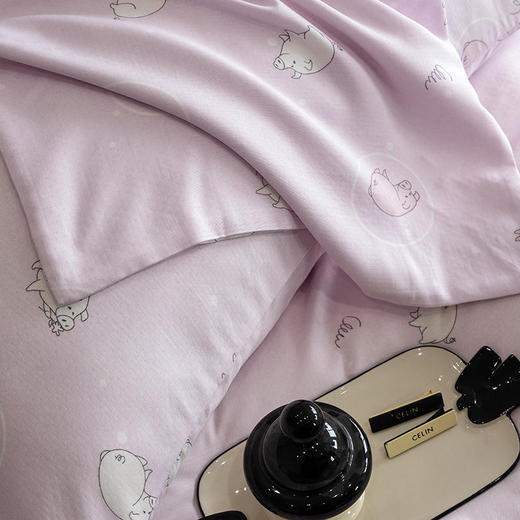 【门店同款】天然竹纤维棉双层纱四件套 婴幼儿可用超柔滑爽透气双层纱套件 商品图2