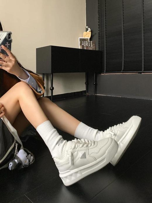 𝐕𝐚𝐥𝐞𝐧𝐭𝐢𝐧𝐨OPENSKATE小牛皮和织物运动鞋华伦天奴情侣款运动鞋系列（HC） 商品图2