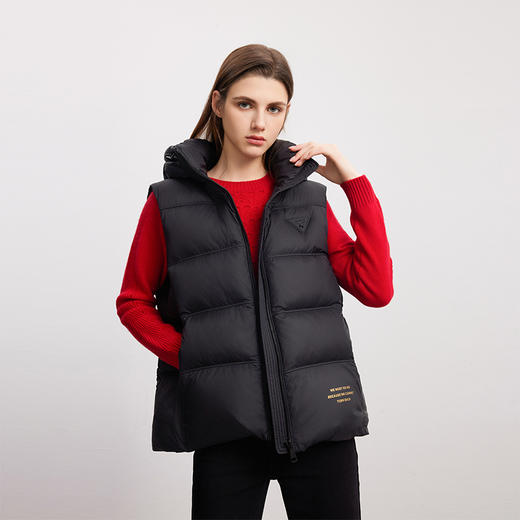 【无袖连帽羽绒马甲】24年秋冬新品女士90白鹅绒无袖加厚保暖背心款外套 商品图1