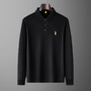 【加绒】【新款DG】大依优型大码加绒长袖Polo衫翻领男装加肥加大体恤大号上衣胖子 商品缩略图8