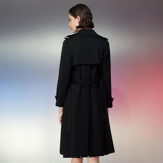 EITIE爱特爱春季新款酷感经典通勤长款风衣外套7704402 商品图4