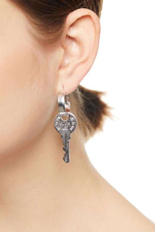 AVA 银色钥匙个性耳环 7851 商品图0