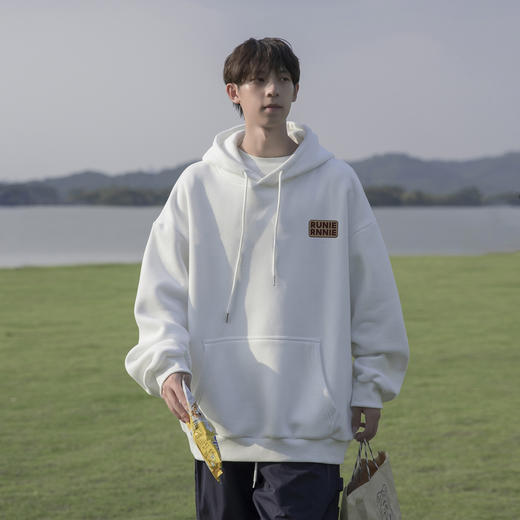 【GZ】无忧购美式复古百搭宽松休闲华棉连帽加绒卫衣3232/3234（截单后3-5天发货) 商品图5