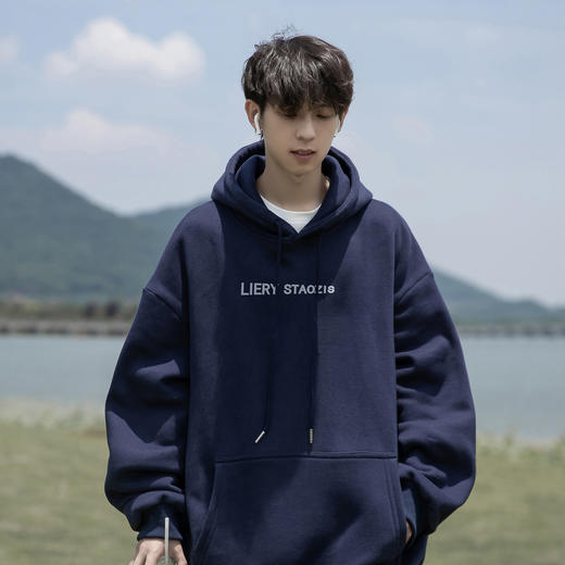 【GZ】无忧购美式复古百搭宽松休闲华棉连帽加绒卫衣3232/3234（截单后3-5天发货) 商品图7