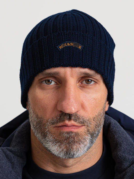 鲨鱼 弧形刺绣小标 针织帽/毛线帽/滑雪帽 PSS167 商品图3