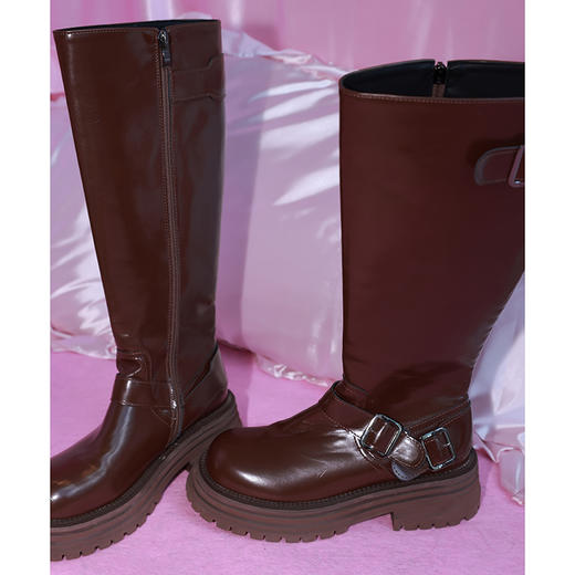 清仓捡漏  两色亮皮长筒靴 X2023024T【现货】 商品图1