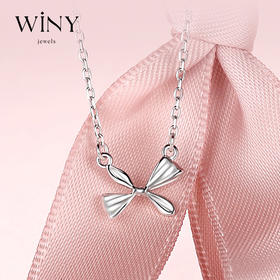 Winy925纯银小蝴蝶王后项链女款蝴蝶吊坠甜美百搭精致感锁骨链送女友生日礼物