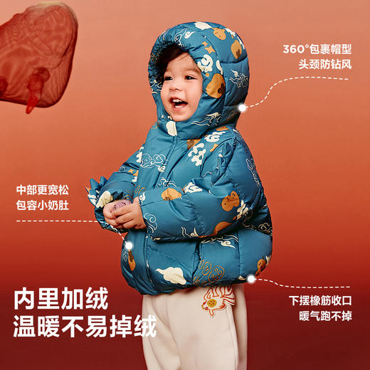 【新中式】迷你巴拉冬新款男女童新年羽绒服防水保暖羽绒外套 商品图4