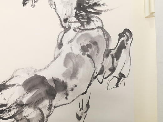 陈永锵国画143x64CM《马》一8平尺手绘纸本宣纸国画作品[原作编号GH0385] 商品图2