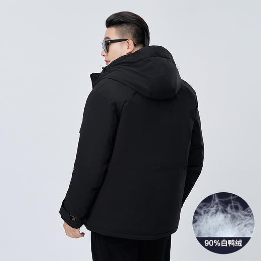 【新款DMH】大依优型大码连帽羽绒服鸭绒保暖加肥加大上衣男士冬季外套胖子 商品图2