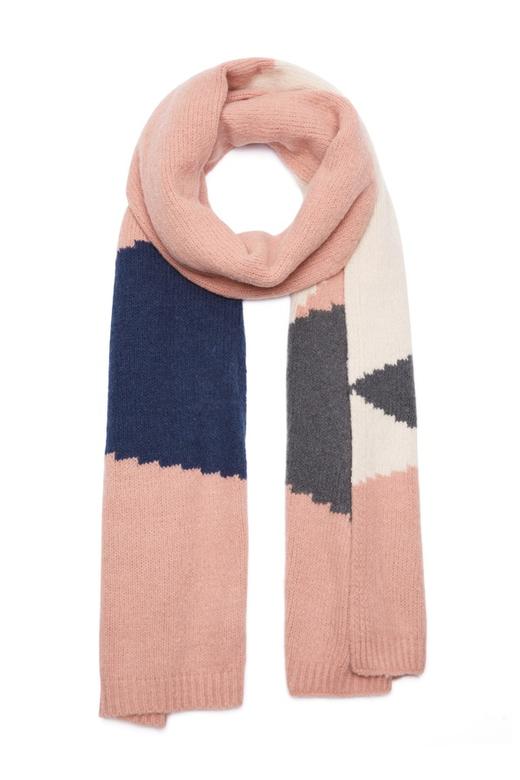 AVA 几何设计拼色围巾 7957 商品图1