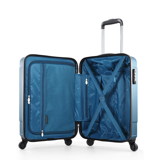 20寸外交官拉杆箱冰晶蓝 HM-6702-1【分仓直发，72小时发货，周末节假日不发货】 商品图3