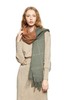 SUMMER & SAGE 双色拼接格纹流苏围巾 7986 商品缩略图0