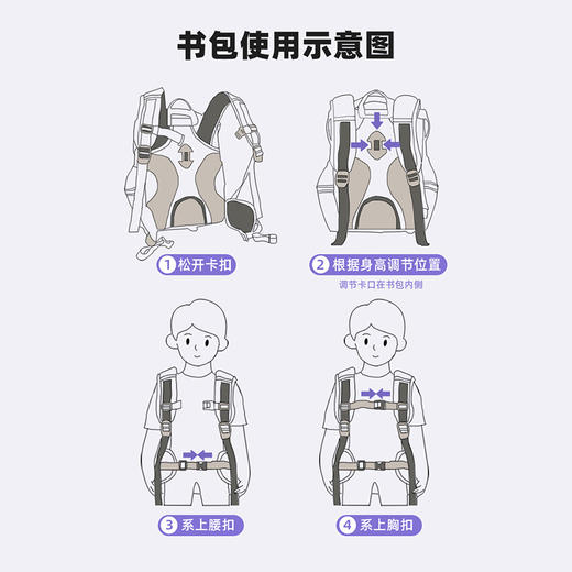 mideerMD1520成长调节减负书包-恐龙星球 商品图4