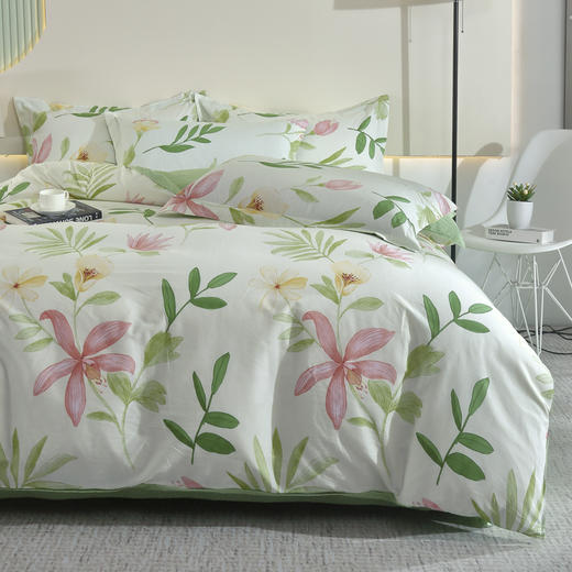 恒源祥Fazeya彩羊全棉四件套-花之恋（米）（被套：200*230cm、床单：230*250cm、枕套：48*74cm*2）【分仓直发，72小时发货，周末节假日不发货】 商品图2