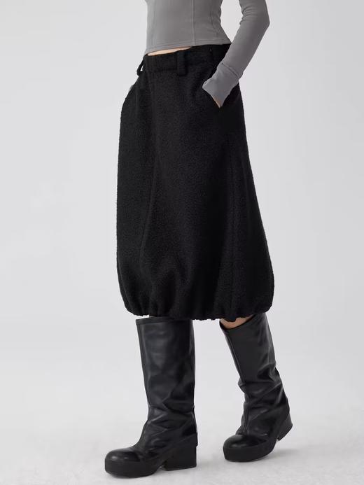 Simple Project/K24255/摇粒绒抽褶长裙 商品图0