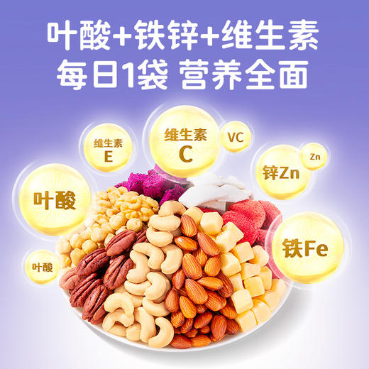 【三只松鼠，妈妈款每日坚果】每日1小袋呵护更多维，分区锁鲜装 锁住鲜与脆，坚果健康零食礼盒含叶酸QQ 商品图5
