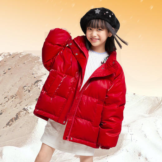 女童短款羽绒服冬季新款安奈儿童装EG445607 商品图1