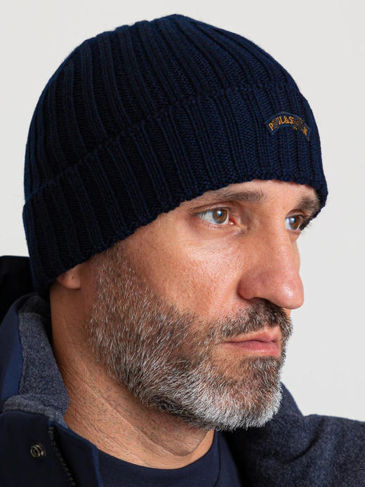 鲨鱼 弧形刺绣小标 针织帽/毛线帽/滑雪帽 PSS167 商品图2