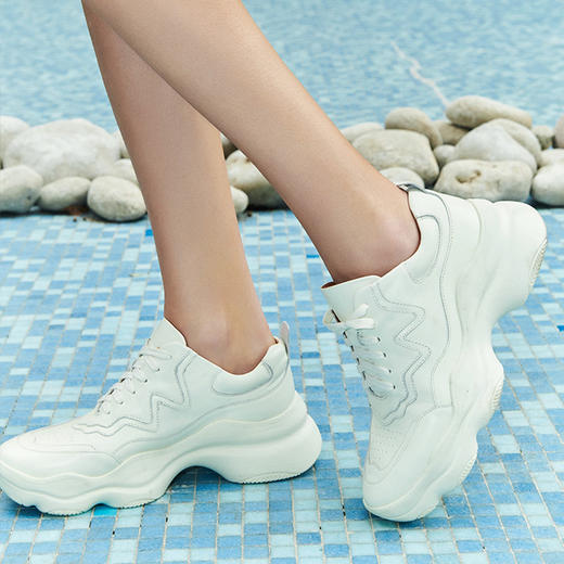 韦恩运动鞋增高显瘦厚底老爹鞋加绒百搭休闲轻便女WF0861 商品图8