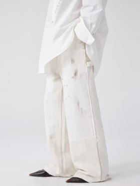 Simple Project/K242300/白色泼墨双膝牛仔裤