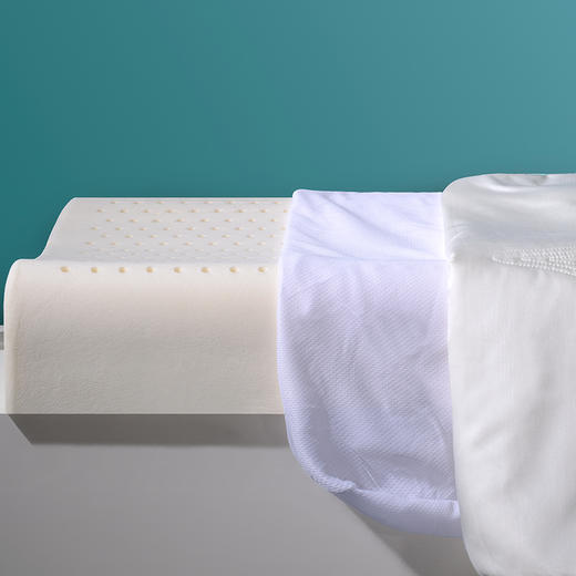 恒源祥Fazeya彩羊水光肌乳胶枕（数量1个，规格：40*60*10/12cm）【分仓直发，72小时发货，周末节假日不发货】 商品图2