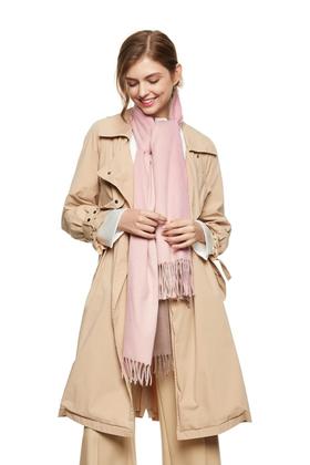 AVA 粉色渐变流苏围巾 7961