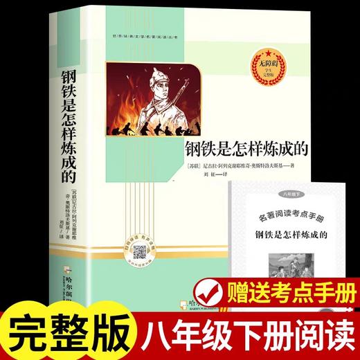 钢铁是怎样炼成的正版八年级下册阅读名著初中课外书必读经典正版原著完整版无删减青少年读物白话文版非人民文学教育出版社怎么练 商品图0