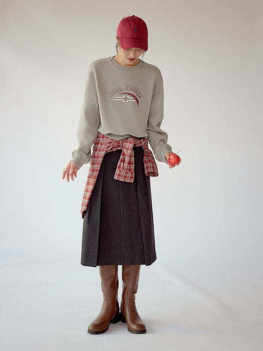 【现货】Even Vintage|经典优雅 高ji质感秋冬连腰设计知性百搭半裙 商品图3