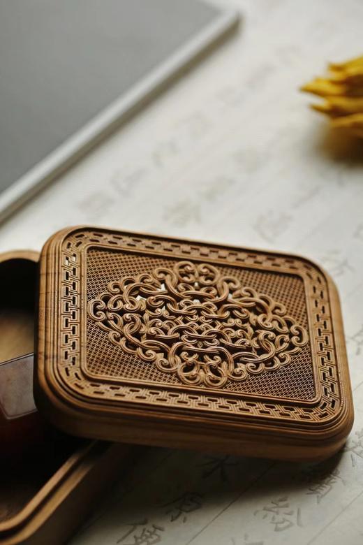 吉祥如意°金丝楠文盒 商品图7