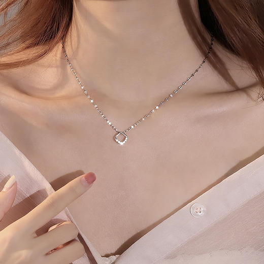 Winy925纯银菱角项链轻奢小众设计高级感菱形吊坠送女友送闺蜜节日生日礼物 商品图7