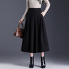 MYX-LDNS-8877-L中长款毛呢百褶大摆裙时尚加厚A字裙伞裙2024年秋冬款高腰半身裙 商品缩略图5