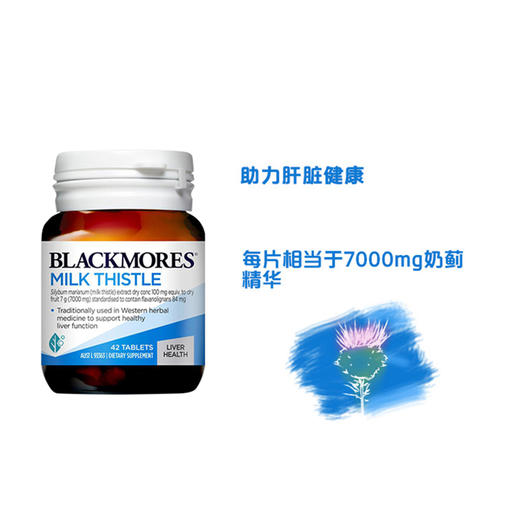 【保税】澳洲 澳佳宝Blackmores奶蓟护肝精华片 42片 商品图4