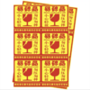 劲威 易碎 不干胶标签贴 黄底红字 6枚/张 10×10cm/枚 背胶易碎贴 商品缩略图0