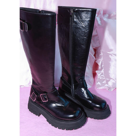 清仓捡漏  两色亮皮长筒靴 X2023024T【现货】 商品图0