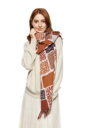 AVA 蒙德里安风格撞色围巾 7956