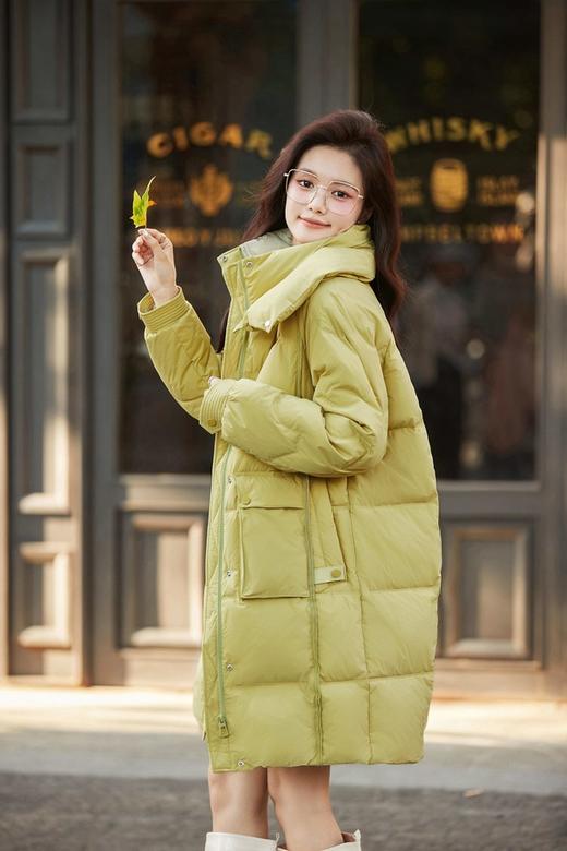 Le Malene 绿色长款鸭绒外套 19485 商品图7