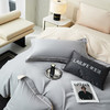 莱生活  全棉贡缎四件套-孔雀蓝/银空灰  200*230cm 商品缩略图3