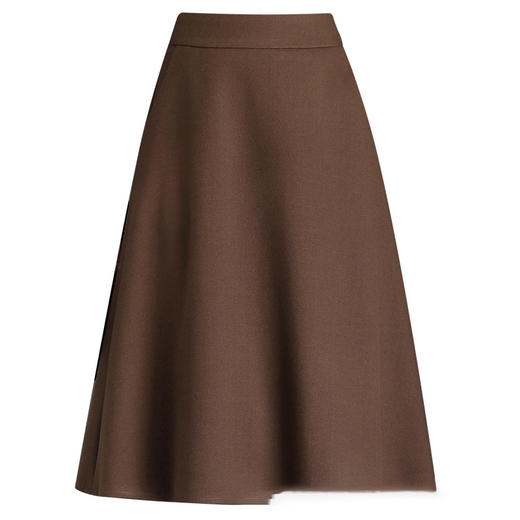 MYX-JYM-55300-L中长款纯色简约时尚大摆A字裙2022年秋款松紧腰气质修身半身裙 商品图4