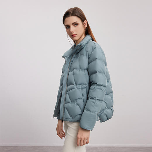 【90白鹅绒羽绒服】24年秋冬新品女士时尚轮廓立领加厚保暖外套 商品图3